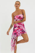 Envious Ruffle Trim Mini Dress Pink