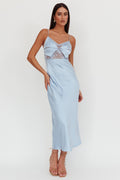 Impressions Lace Bodice Maxi Dress Blue