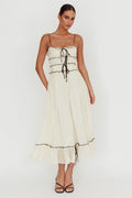 Maidens Tie Accent Maxi Dress Cream
