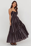 Doe Tied Bust Maxi Dress Black